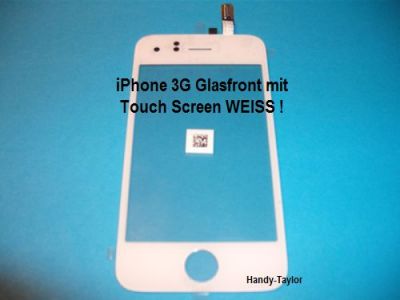 iPhone 3G Glasfront Weiß mit Touch Screen
