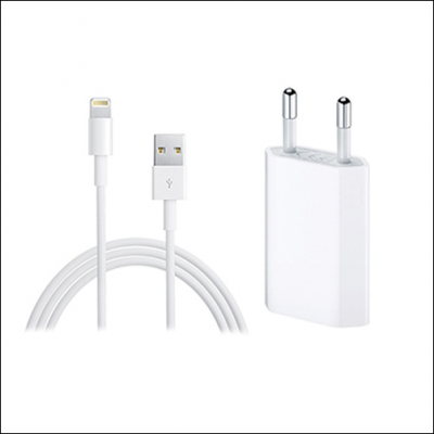 iPhone USB Netz-Stecker + Lightning-Kabel