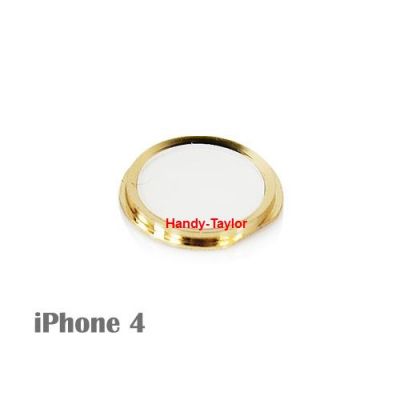iPhone 4 Home-Button im iPhone 5S Look (Weiß/Gold)