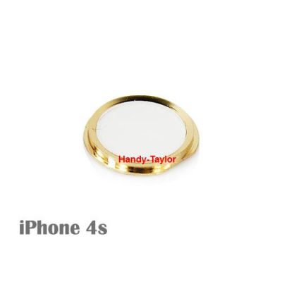 iPhone 4S Home-Button im iPhone 5S Look (Weiß/Gold)