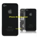 iPhone 4S Back Cover Schwarz mit Glas