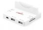 Preview: iPhone 6/5 Ladestation mit Kartenleser und 2xUSB