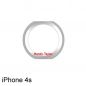 Preview: iPhone 4S Home-Button im iPhone 5S Look (Weiß/Silber)