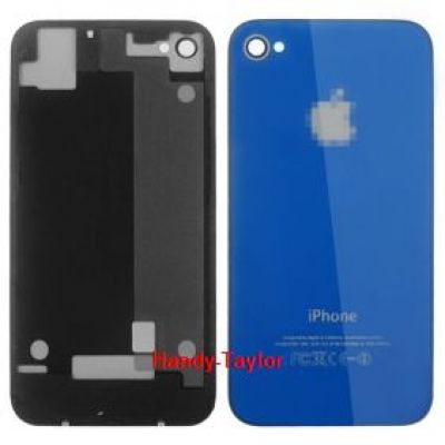 iPhone 4S Back Cover Dunkelblau mit Glas