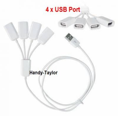 USB Adapter-Ladekabel mit 4 x USB-Anschluss