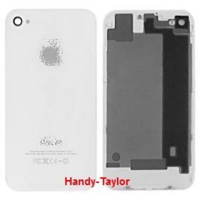 iPhone 4S Back Cover Weiß mit Glas