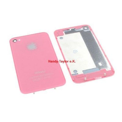 iPhone 4 Back Cover Rosa mit Glas