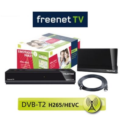 DVB-T2 TELESTAR digiHD TT 9 iR HDTV Receiver SET + freenet TV