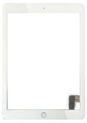 iPad Air 2 Glasfront mit Touch Screen + Kleinteile-Set Weiß