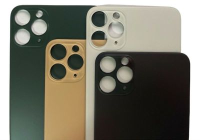 iPhone 11 PRO Backcover Glas großes Kamera Loch (Farbwahl)