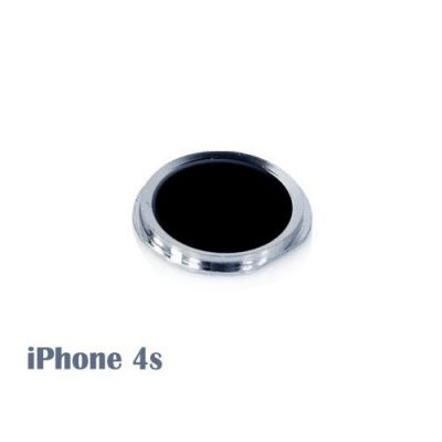 iPhone 4S Home-Button im iPhone 5S Look (Schwarz/Silber)