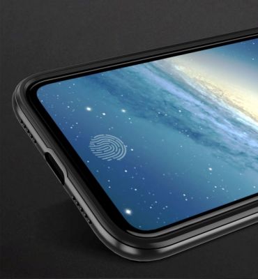 iPhone X, XS Plastic Bumper with Fiber Carbon TPU Case (Farbwahl)