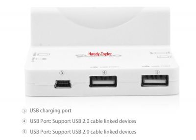 iPhone 6/5 Ladestation mit Kartenleser und 2xUSB