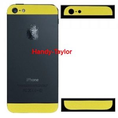 iPhone 5 Back Cover Set Gelb (Glas oben/unten)