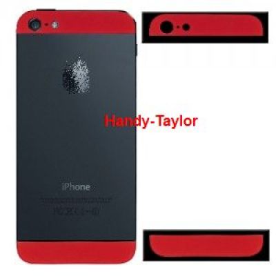 iPhone 5 Back Cover Set Rot (Glas oben/unten)