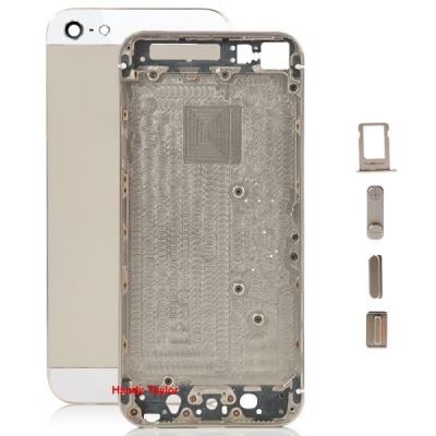 iPhone 5 Back Cover-Rahmen Gold / Weiß