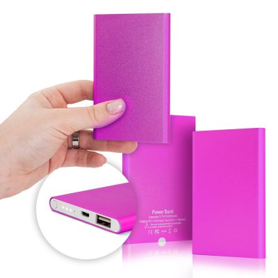 MINI POWER BANK mit 1 X USB und 12.000 mAh (farbwahl)