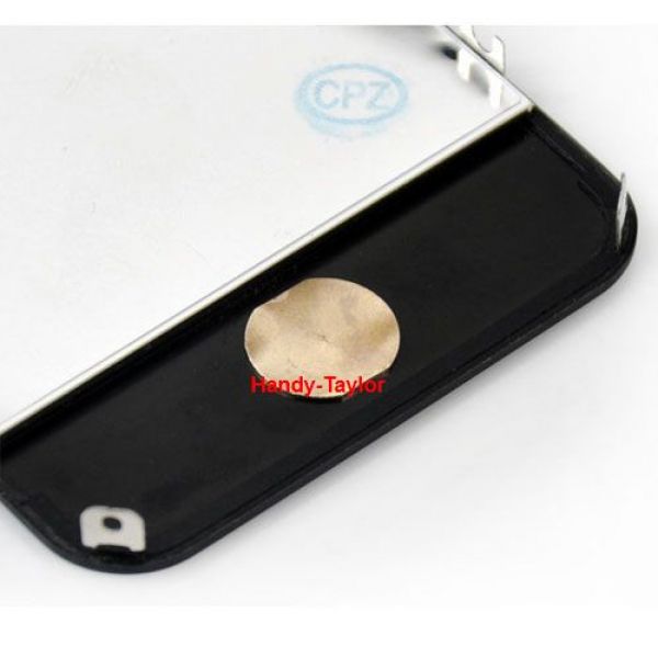 iPhone 4 Home-Button im iPhone 5S Look (Weiß/Gold)
