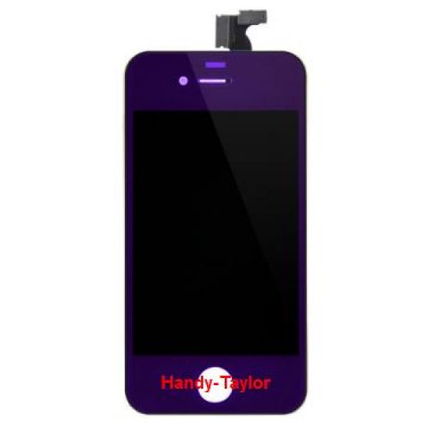 iPhone 4 Display komplett Metallic Gold, Blau, Lila, Silber, Rot