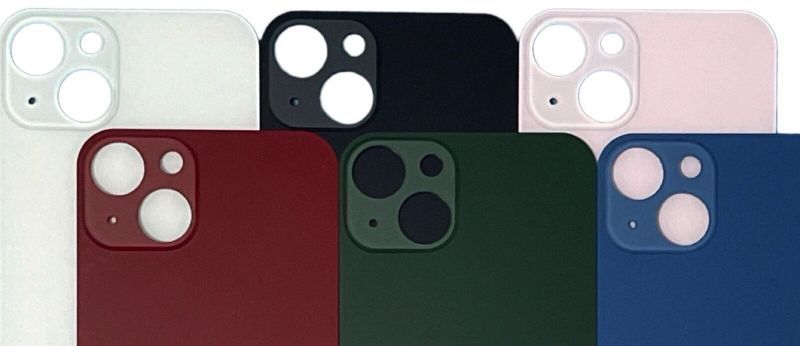 iPhone 13 Backcover Glas großes Kamera Loch (Farbwahl)