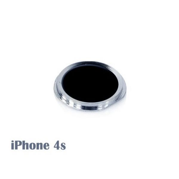 iPhone 4S Home-Button im iPhone 5S Look (Schwarz/Silber)