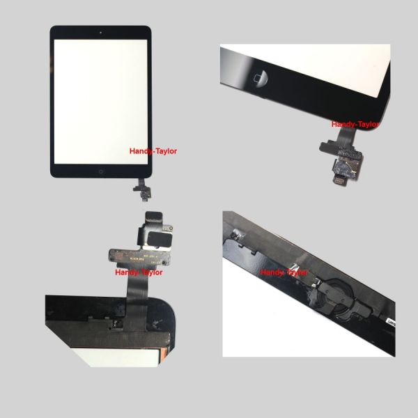 iPad MINI 1,2 Glasfront Schwarz + Touch Screen + Kleinteile-Set