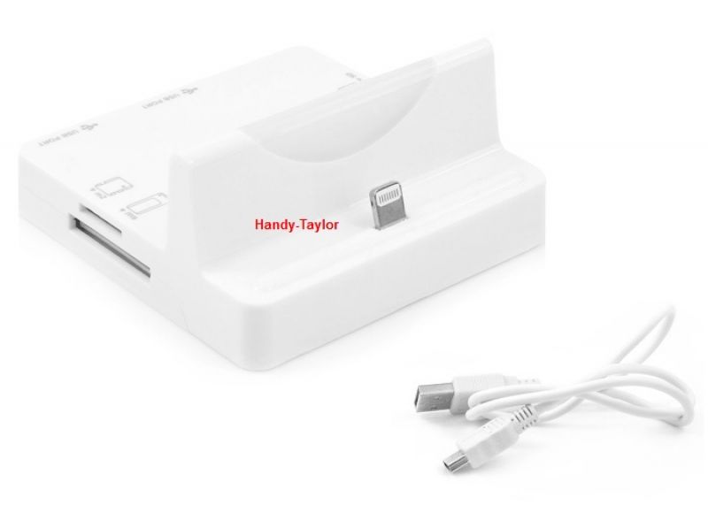 iPhone 6/5 Ladestation mit Kartenleser und 2xUSB