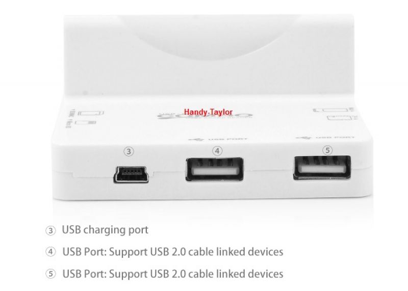 iPhone 6/5 Ladestation mit Kartenleser und 2xUSB