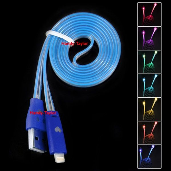 iPhone 6/6+/5S/5C/5 Lightning LED Daten-Ladekabel (Farbwahl)