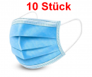 10 Stück 3-lagig Atemschutz Maske Mundschutz Gesichtsmaske