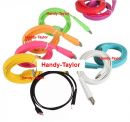 iPhone und iPad Daten-Flachband-Ladekabel (farbig)